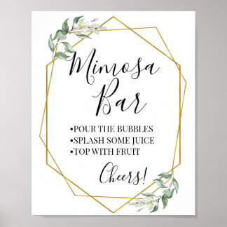 Mimosa Bar bridal Polterabend Poster