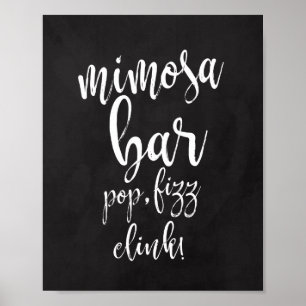 Mimosa Bar Chalkboard 8x10 Wedding Sign Poster