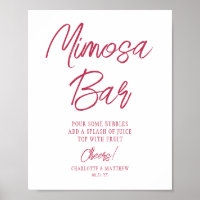 Mimosa Bar Cheers Moderne handgeschriebene Viva Ma