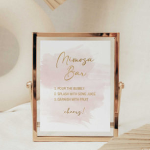 Mimosa Bar Duschgel Wasserfarbendusche & goldene F Poster