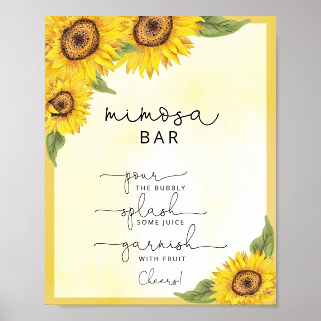 Mimosa-Bar für Wasserfarben Poster (Vorne)