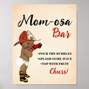 Mimosa Bar Momosa Bar OM Feuerwehrmännchen Kinderd Poster