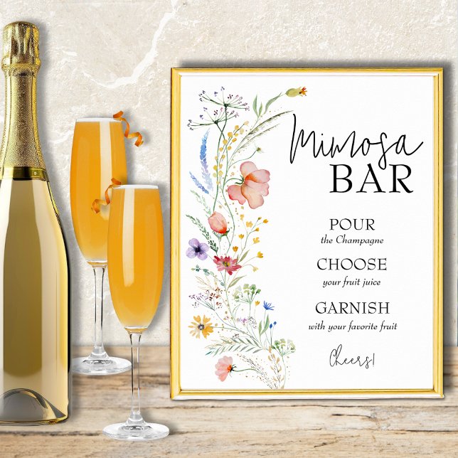 Mimosa-Bar-Plakat Poster (Mimosa Bar Poster for your bridal shower or other event)