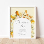 Mimosa Bar Poster<br><div class="desc">Aquarellfarbene Blumenzange Zitrone Mimosa Bar Poster Matching Artikel erhältlich.</div>