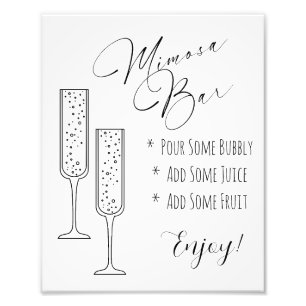 Mimosa Bar Sign - Blubbly Bar Display Fotodruck