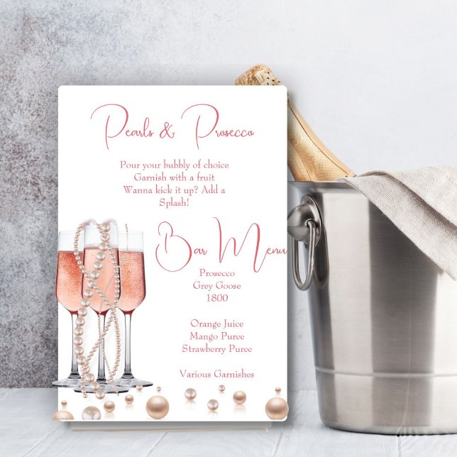 Mimosa Bar Sign for Pearls and Prosecco Sockelschild (Von Creator hochgeladen)