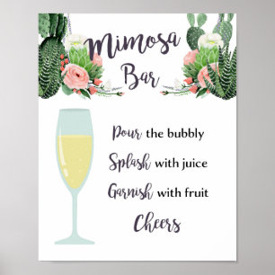 Mimosa Bar Sign Poster