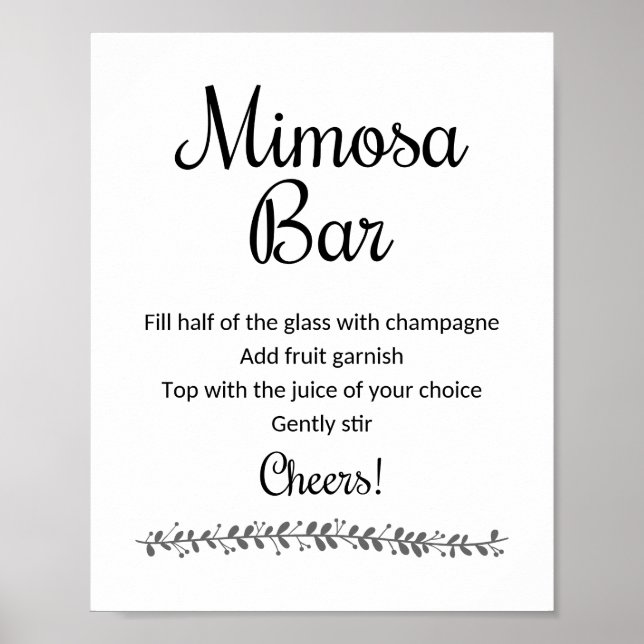 Mimosa Bar Sign - Rochester Poster (Vorne)