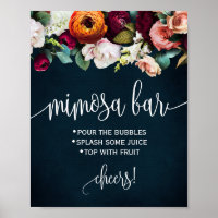 Mimosa Bar Sign Wine Navy Bridal Polterabend