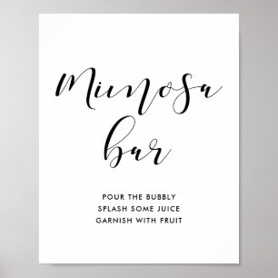 Mimosa-Bar-Trauungszeichen Poster