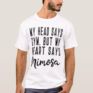 Mimosa Brunch Champagner Lustige Yoga-Übung Rre Mu T-Shirt
