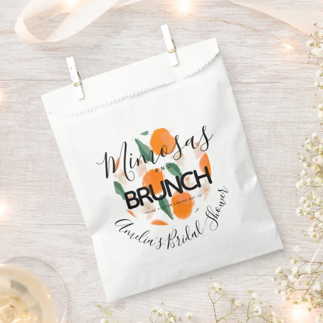 Mimosa Brunch Handgezeichnetes Brautparty Geschenktütchen (Ausgeschnitten)