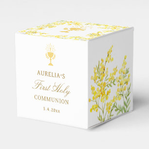 Mimosa Erstkommunion Würfel Geschenkschachtel