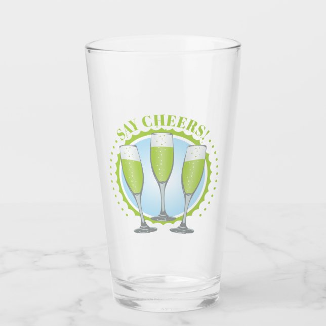 Mimosa Green Champagne Glasses Glas (Vorderseite)