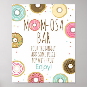 Mimosa Mama-osa Bar Donut Babydusche Poster