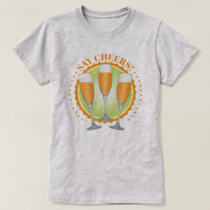 Mimosa Orange Champagne Glasses T - Shirt