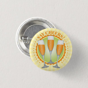 Mimosa Orange Champagner Gläser Knopf Button
