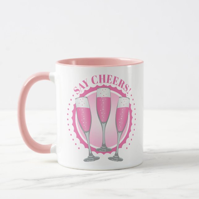Mimosa Pink Champagne Tasse (Links)