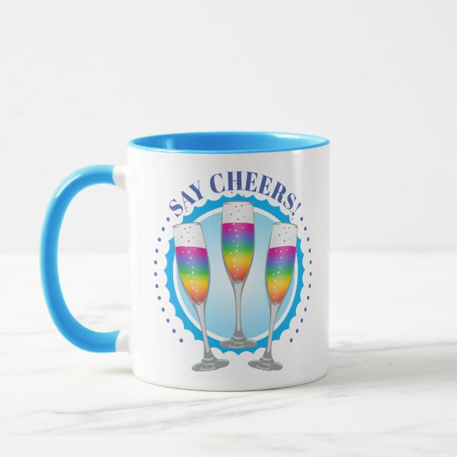Mimosa Rainbow Champagne Tasse (Links)