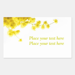 Mimosa Rechteckiger Aufkleber