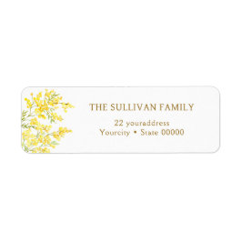 Mimosa return address label
