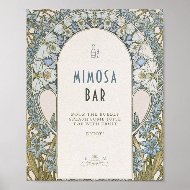 Mimosa-Schild im Vintage-Stil 1920 Poster (Vorne)