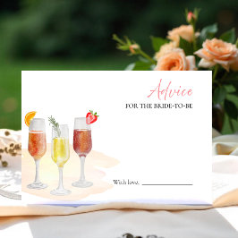 Mimosas Brautparty Advice for the Bride Card Einladung