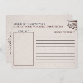 Mimosas & Matrimona Brautparty Drink Rezept Begleitkarte