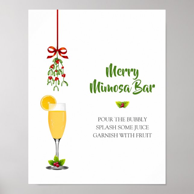 Mimosas und Mistletoweihnachtsempfang Poster (Vorne)
