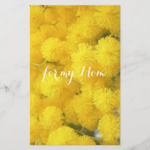 Mimose. Gelbe Frühlings-Blumen Briefpapier