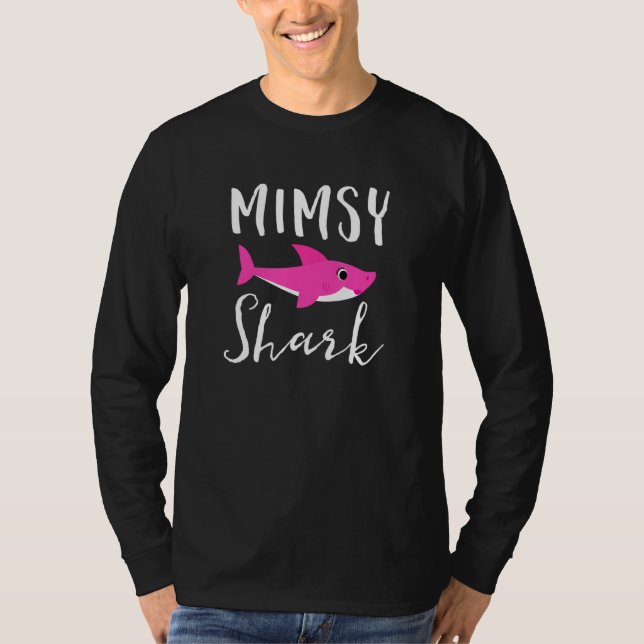 Mimsy Shark Oma Großmutter Pink Shark Graphic T-Shirt (Vorderseite)