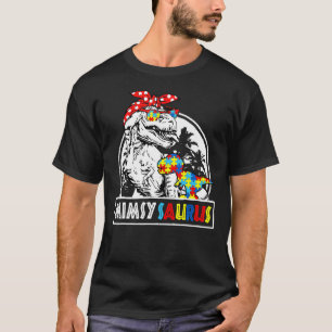 Mimsysaurus T Rex Dinosaur Mimsy Saurus Family Mat T-Shirt