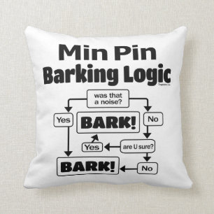 Min Button Barking Logic Kissen