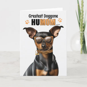 Min Button Dog Bester HuMOM-Muttertag Feiertagskarte