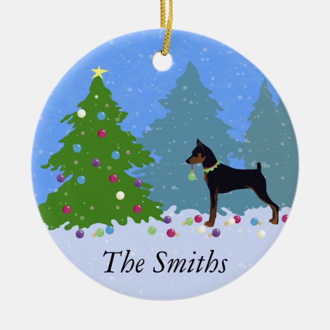 Min Button im Wald Dekorieren Weihnachtsbaum Keramik Ornament (Vorne)