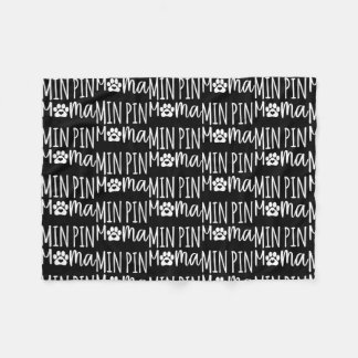 Min Button Mama Niedlich Miniatur Pinscher Dog Paw Fleecedecke