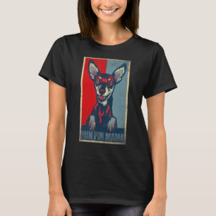 Min Button Mama Vintager Hund Miniatur Pinscher Ma T-Shirt