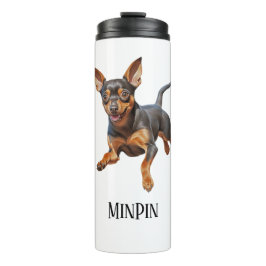 Min Button Minipinscher Mininpin Welpenhund glückl Thermosbecher