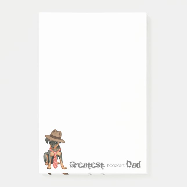 Min Button Vater Post-it Klebezettel (Vorderseite)