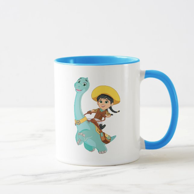 Min & Closing | Happy Cowgirl & Brontosaurus Ride Tasse (Rechts)