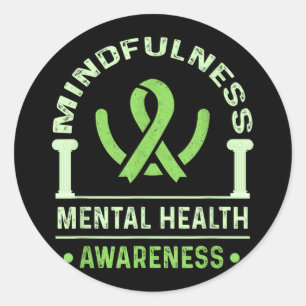 Min. Mentale Health Awareness Mental Health Employ Runder Aufkleber