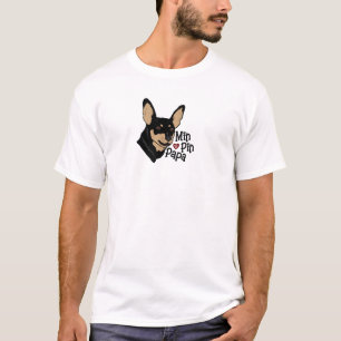 Min Pin Papa Tee - Zwergpinscher-Shirt