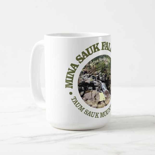 Mina Sauk Falls (rd) Kaffeetasse (Vorderseite Links)