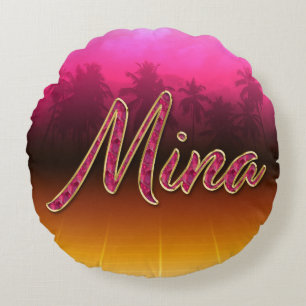 Mina Vorname Name golden pink Kissen