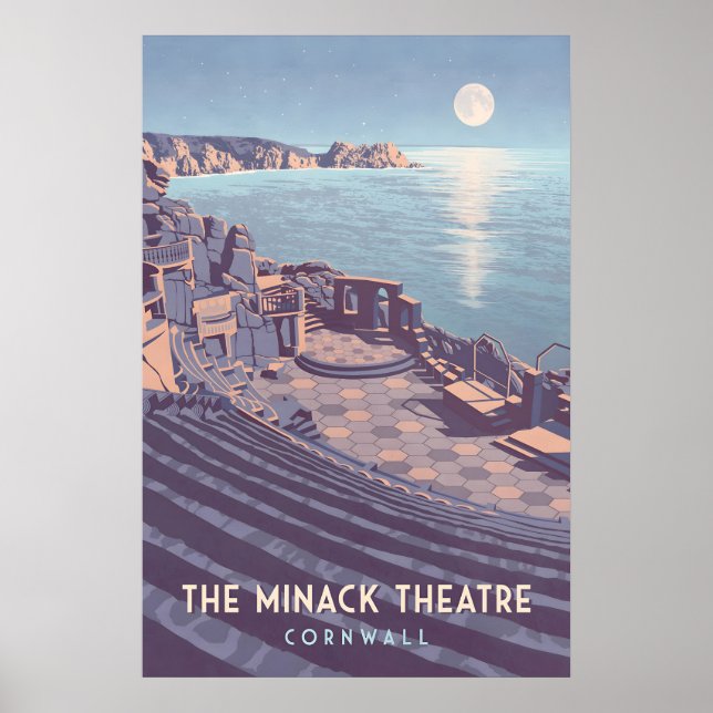 Minack-Theater Cornwall Reiseplakat Poster (Vorne)