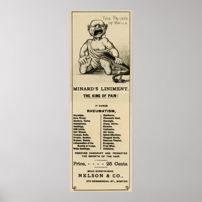 MINARD's LINIMENT .... DER KÖNIG DER SCHMERZEN! Poster (Vorne)