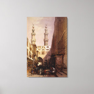 Minarets & Eingang von Metwaleys Roberts/Haghe Art Leinwanddruck