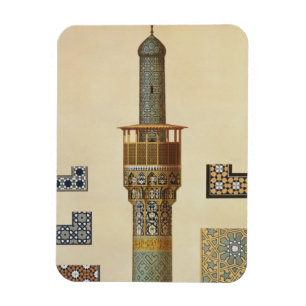 Minarett und Keramik Details aus der Moschee t Magnet