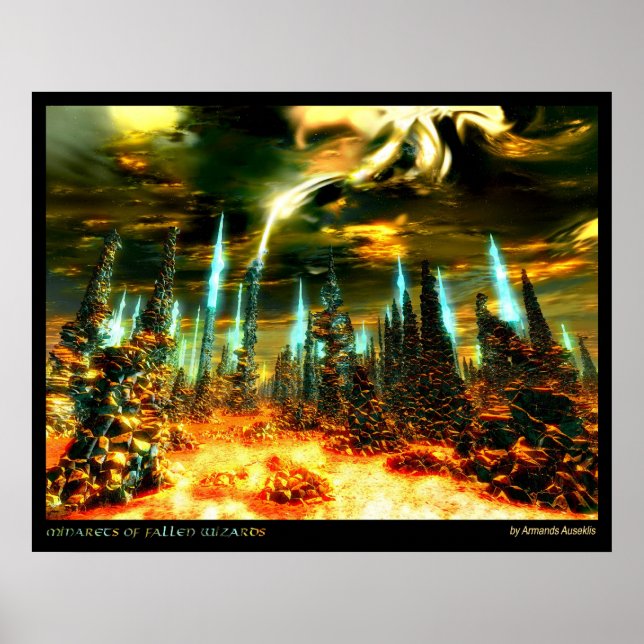 Minarette gefallener Zauberer Poster (Vorne)