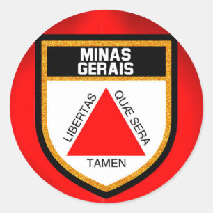 Minas Gerais Flag Runder Aufkleber